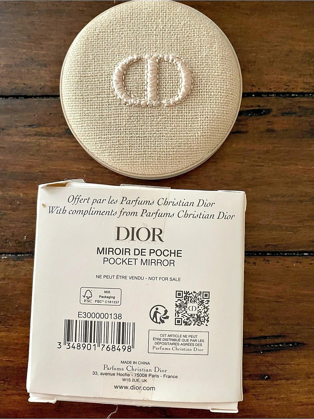 Dior Miroir de Poche Pocket Mirror in Beige